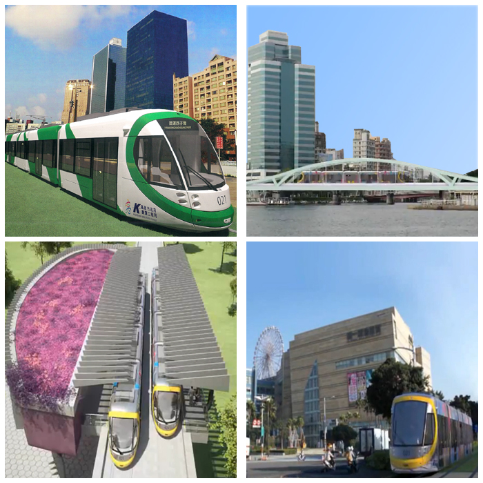高雄輕軌採用最新技術無架空線輕軌讓城市景觀更整潔。（模擬圖∕高雄市政府捷運局 提供）