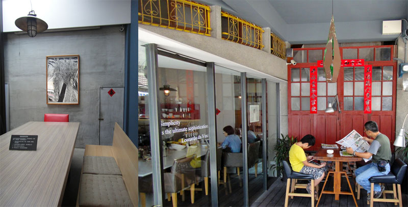 「鬲离」咖啡餐館改建時保留了老建築的況味。（圖∕張筧 攝）