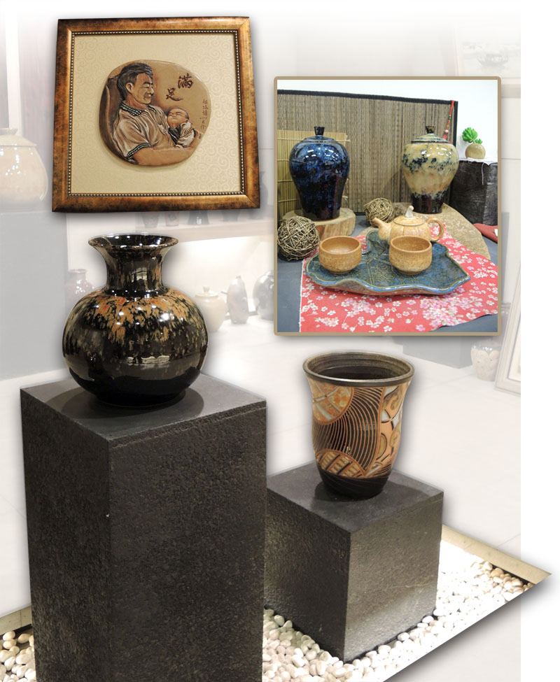 高雄知名的采青窯生產各式生活陶藝品。（圖∕徐世雄 攝）