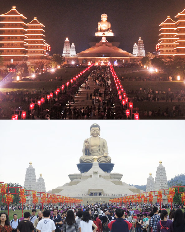 佛光山舉辦「春節平安燈會」吸引200多萬遊客。（圖∕徐世雄 攝）