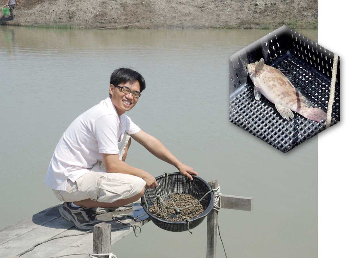 黃煥升採中低密度放養減低魚蝦生病機率。（圖∕徐世雄 攝）