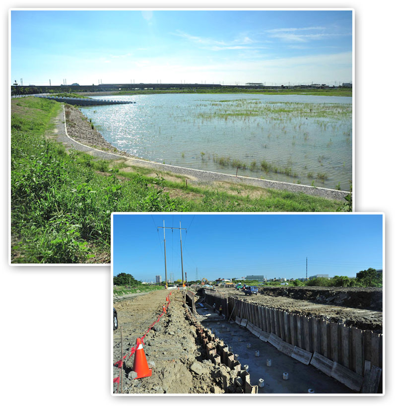 岡山土庫排水系統治水工程將解決阿公店溪上游水患。（圖∕鮑忠暉 攝）