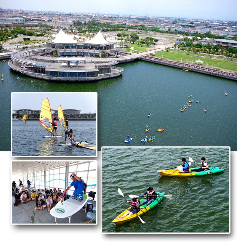 廣闊的興達港水域提供各種水上運動體驗與教學活動。（圖∕張簡英豪 攝‧海洋休閒運動專業教室 提供）