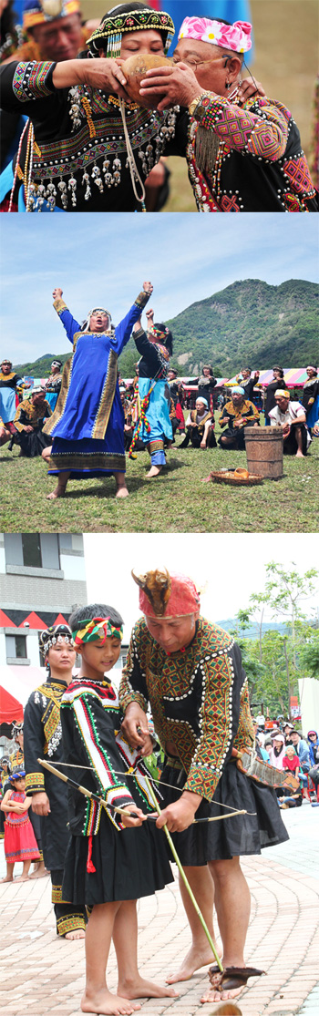 布農族舉辦射耳祭飲酒歌舞慶豐收也傳承狩獵技能。（圖∕ 那瑪夏區公所 提供）