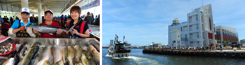 新落成的興達港漁夫市集與梓官魚市大樓促進了高雄漁業的發展。（圖∕鮑忠暉 攝）
