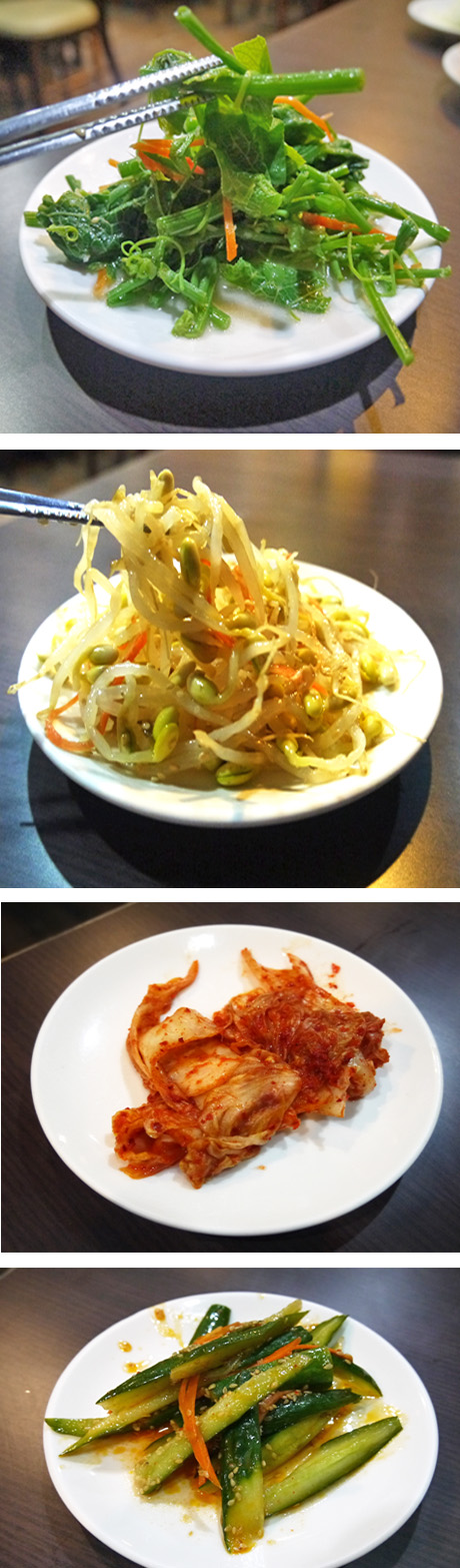 老韓家韓味廚房的小菜多元，且都是正統韓式口味，開胃爽口。（圖∕李昀諭 攝）