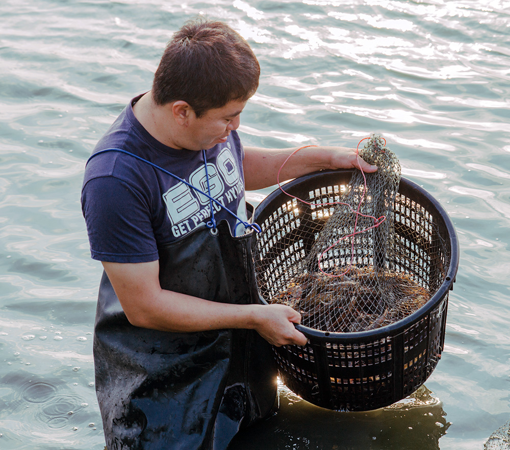 嘗試創新，運用新科技打造新的養殖方式，蔡宏景希望提昇魚蝦品質的同時兼顧生態。（姚凱翔‧攝影）