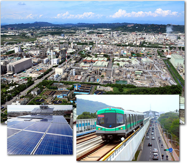 高市府規劃運用氣候變遷調適基金、太陽光電與大眾運輸等發展打造高雄低碳城市 。（圖/高雄市政府都市發展局、Irvin Chen提供）
