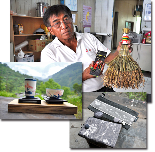 茂林以傳統特色推出創新的黑米、板岩等文化藝品。（圖/王雅湘 攝）