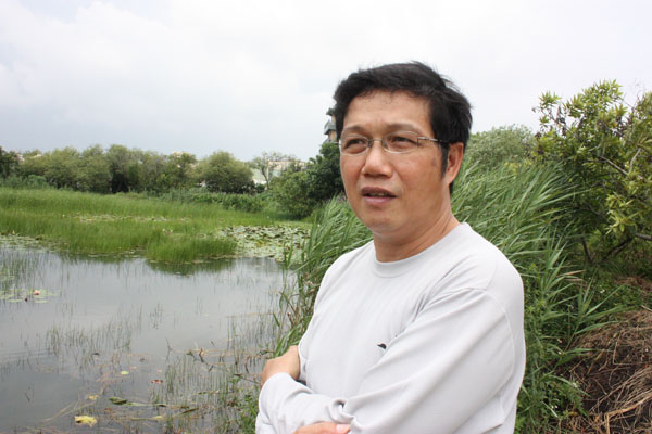 台灣濕地保護聯盟理事周有座。（圖/涂毓婷）