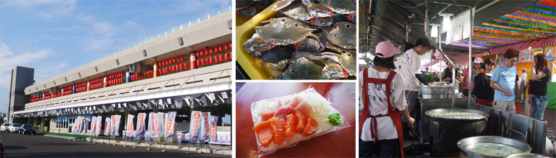 興達港漁夫市集提供代客料理服務，讓遊客可現買現煮現吃。（圖∕李昀諭　攝）
