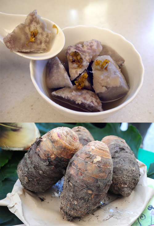 鬆軟香甜的甲仙芋頭搭配淡雅桂花釀，是做法簡單滋味深刻的甜品。（圖∕鮑忠暉、李昀諭　攝）
