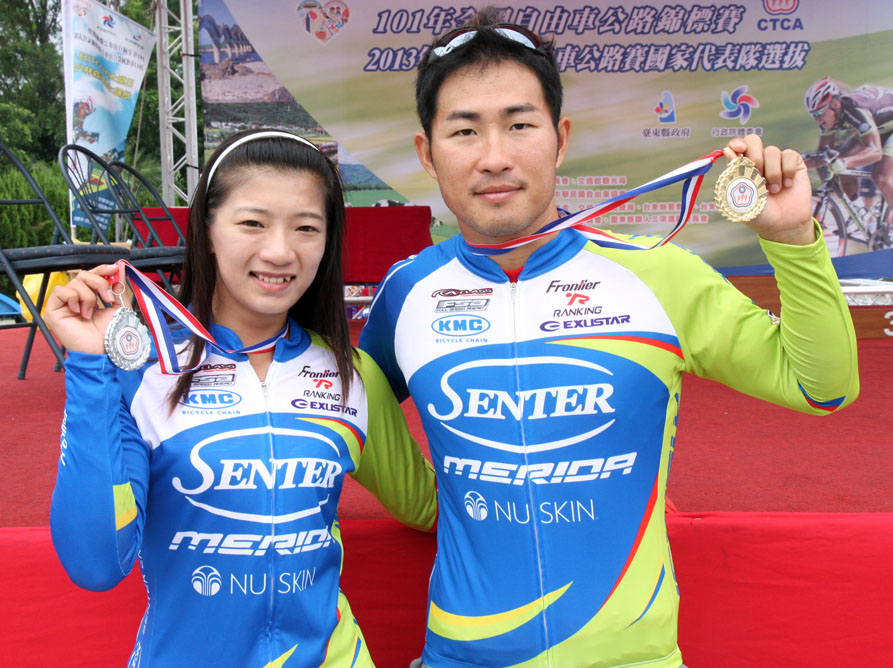 巫帛宏、黃亭茵是高雄市自行車代表隊的神鵰俠侶。（圖/高雄市體育處 提供）