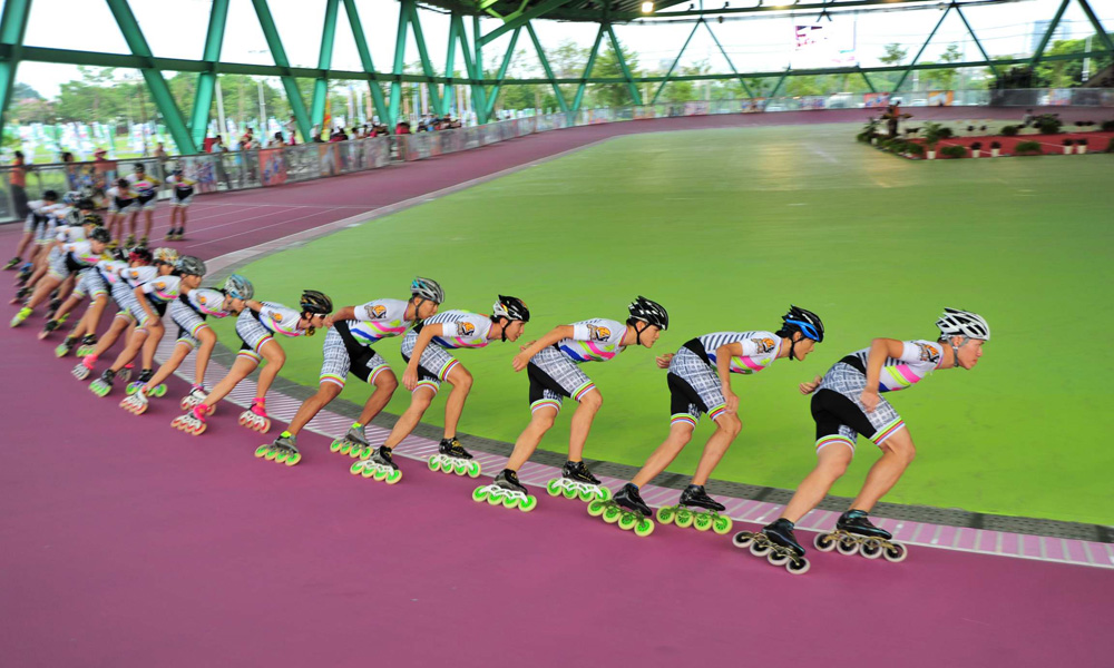 全運會新啟用的高雄國際滑輪溜冰場。（圖/高雄市體育處 提供）