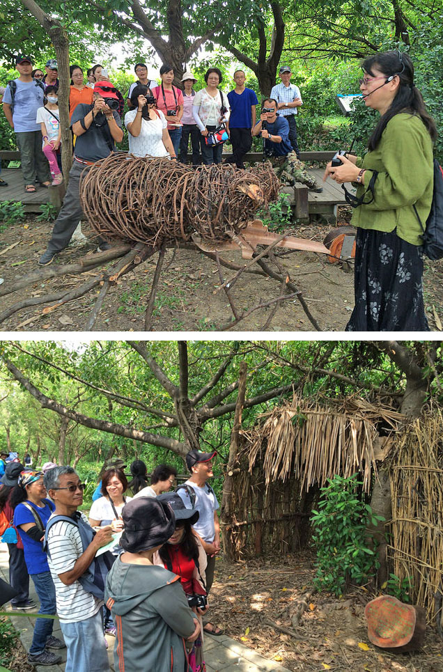 洪琳茹邀請民眾一同想像、共同參與「樹窩」創作。（圖/高雄市野鳥學會 提供）