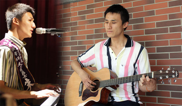 朱禹豪擁有優異的音樂天份，各種樂器都能上手。（圖/文藻外語學院 提供）