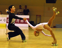 台灣首辦世運花式溜冰錦標賽，各國選手高難度表現，讓人大開眼界。﹝圖/KOC提供﹞