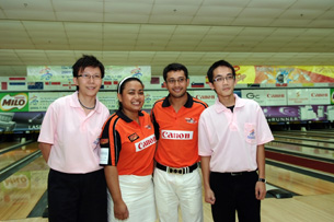 左起：王幼鈴、莎琳、蘇馬茲蘭、蕭峻合，四人已先於馬來西亞過招，並共同行銷高雄世運。(圖/鮑忠暉攝)