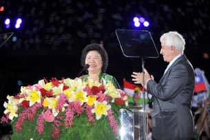 陳菊市長在世運閉幕典禮上表示，「高雄世運絕對不只是一場運動會而已，而是港都向上提昇的契機」。(圖/高嘉澤攝)