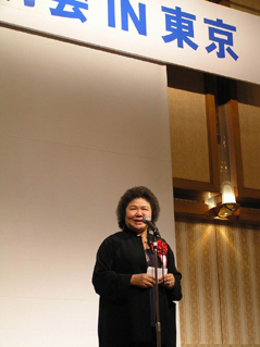 陳菊市長在東京的說明會上，大力推銷高雄觀光，並宣揚2009高雄世運會。