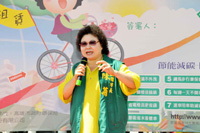 陳市長表示，高雄的天氣好，陽光普照，是最適合發展自行車活動的城市。（圖/高嘉澤攝）