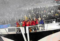 安藝國際承辦2008年歐洲盃足球賽頒獎典禮。(圖/安藝國際展覽公司提供)