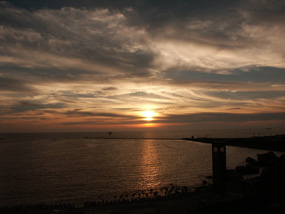 很多玩家說西子灣看夕陽是出了名的漂亮。(圖/蕭夙茗攝)