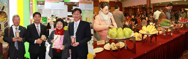 市府積極參加國際食品展，大力行銷高雄農特產品。(圖/徐志偉、簡名君 攝)