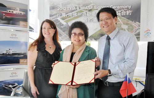 陳市長出席邁阿密國際遊艇暨遊艇公會台邁合作意向書簽署活動  2012 The Taiwan Yacht Industry Association (TYIA) and Marine Industries Association of South Florida (MIASF) Signing Ceremony.