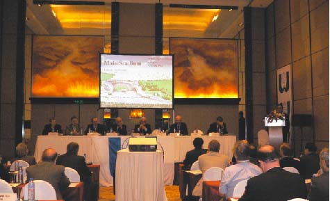 During the IWGA annual meeting, the Chief Executive Officer, I-Heng Chen, presented the preparations of the 2009 World Games: the progress of sport venues, food, accommodation and sports programs.